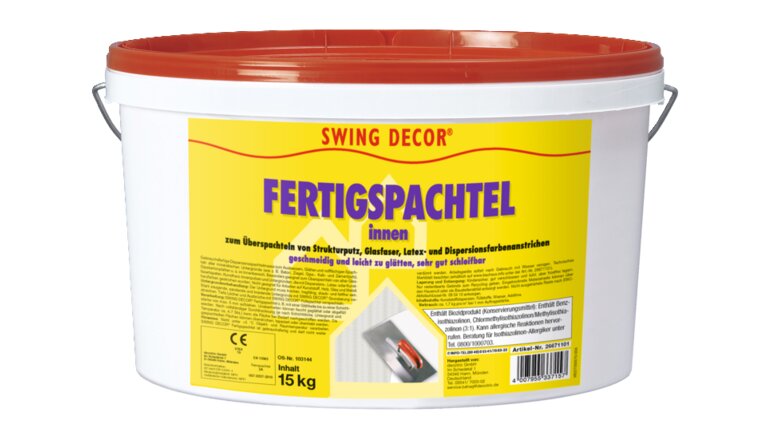 Swing Decor Fertigspachtel innen, 15 kg Eimer.